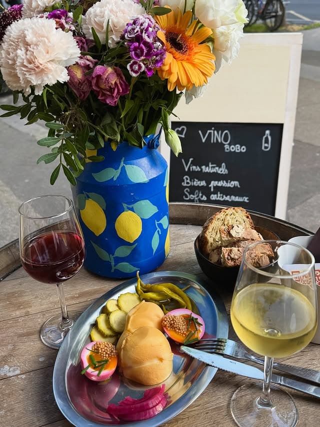 Verre de vin nature